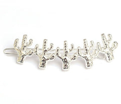 Silver hair clip cactus