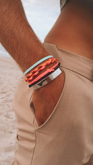 Conjunto de pulseras surf culture menta