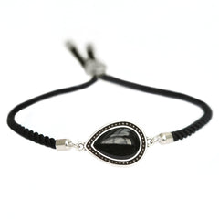 Brazalete Versalles negro plata