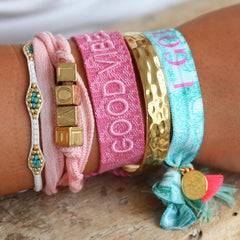 Brazalete Miyuki Ibiza blanco