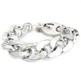 Bracelet large chain argent