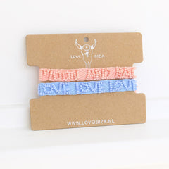 Moon and back & love love lot de 2 bracelets