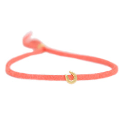 Brazalete de buena suerte - coral dorado