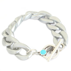 Bracelet chain matte silver