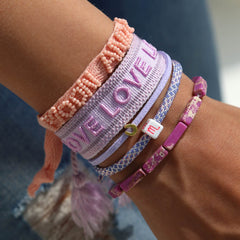 Bracelet for good luck - lilacs or