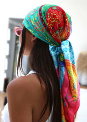 Satin bandana scarf barok ocean