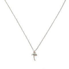 Zilveren ketting palm tree