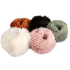 Rollo de pelo sintético blanco nieve