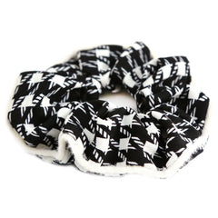 Scrunchie pied de poule black white