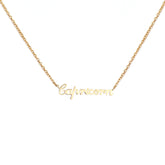 Gold necklace capricorn
