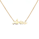 Gold necklace aries