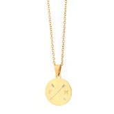 Engraved necklace gold - double arrow & 2 initials