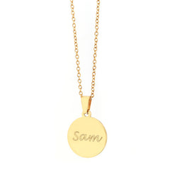 Engraved chain gold - name