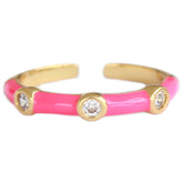 Anillo Monaco rosa fuerte