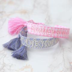 Gewebtes armband live your dream