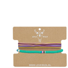 Conjunto de pulseras turquesa surf