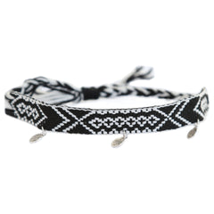 Enkelbandje cotton aztec black