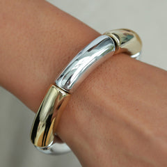 Bracelet penne gold silver