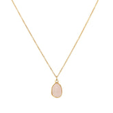 Gold necklace rose quartz