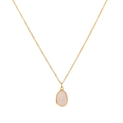 Gouden ketting rose quartz