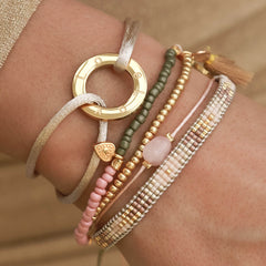 Brazalete círculo amor champán