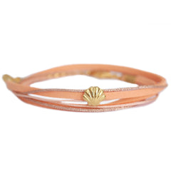 Wrap bracelet peach shell