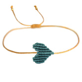 Bracelet sea green heart