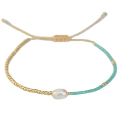 Brazalete Miyuki Parel turquesa