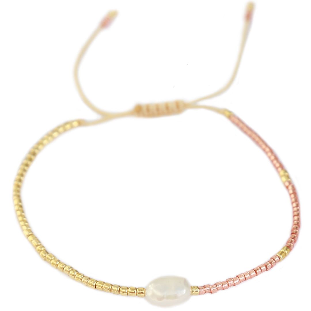 Armband miyuki parel champagne