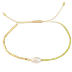 Armband miyuki parel olive