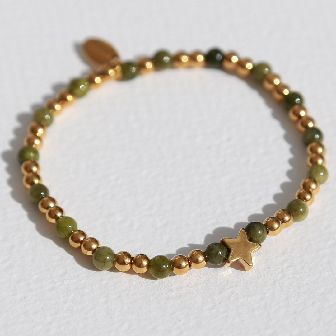 Moraira star bracelet olive stone