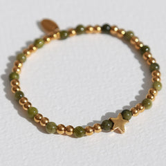 Moraira star bracelet olive stone