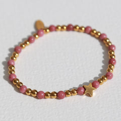 Armband Moraira ster rosé steen