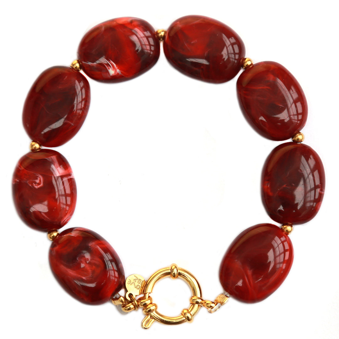 Bracelet pastille bordeaux