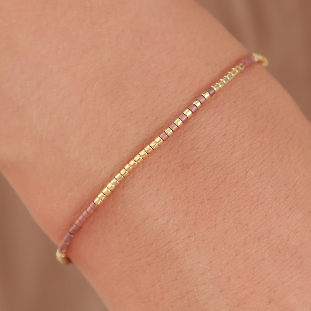 Brazalete Miyuki oro coñac
