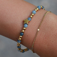 Armband Moraira ster blauwe steen