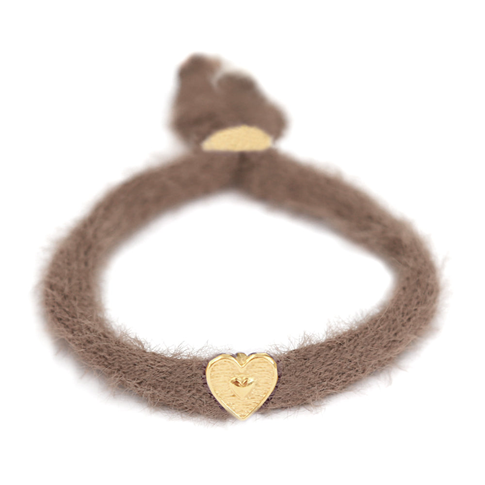 Brazalete esponjoso color topo