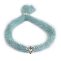 Pulsera de plata azul esponjosa