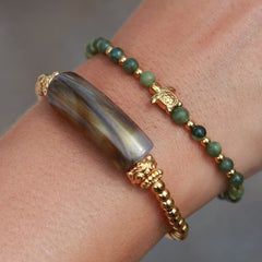 Moraira star bracelet olive stone
