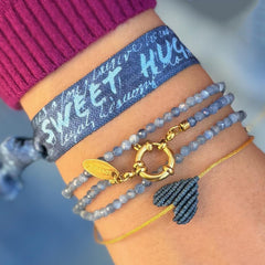 Armband facet wrap natural kyanite