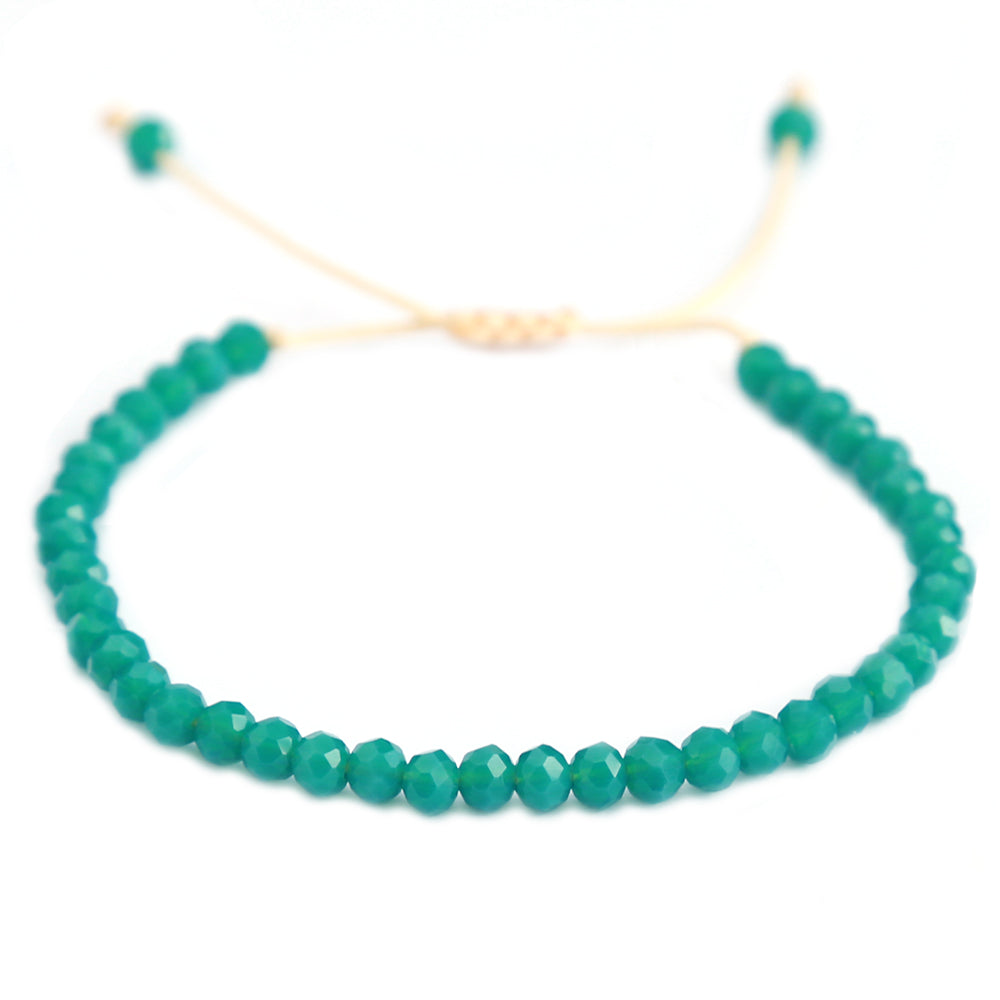 Brazalete facetado de esmeralda