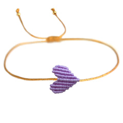 Brazalete corazón lila