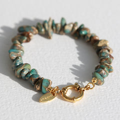 Armband natural serpetine zeegroen