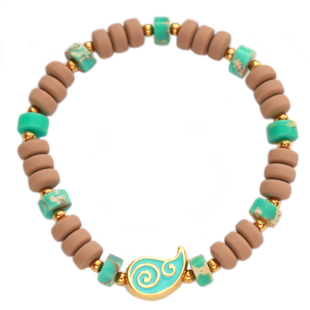 Brazalete paisley turquesa