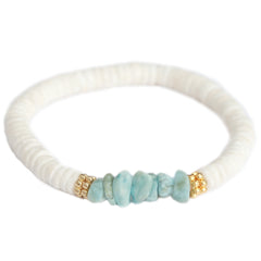 Brazalete de concha de amazonita
