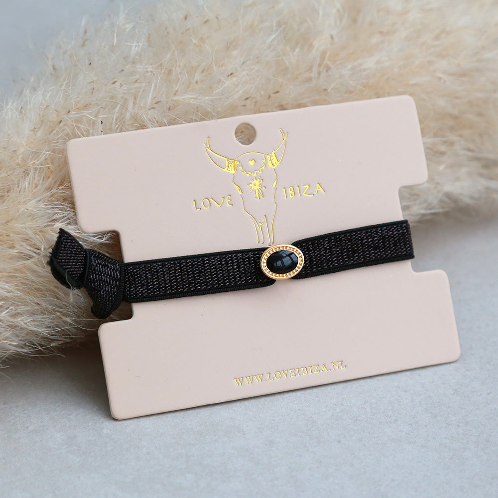 Pulsera negra brillante