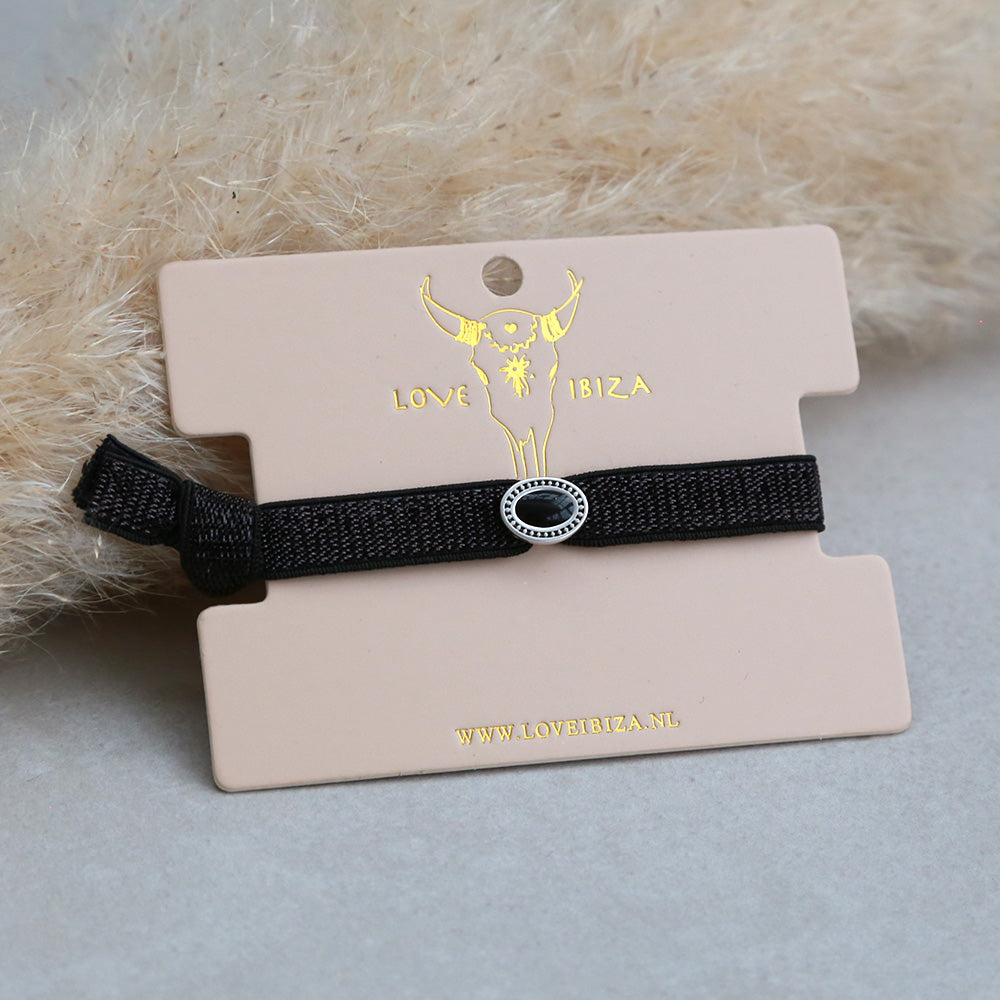 Bracelet shine black silver