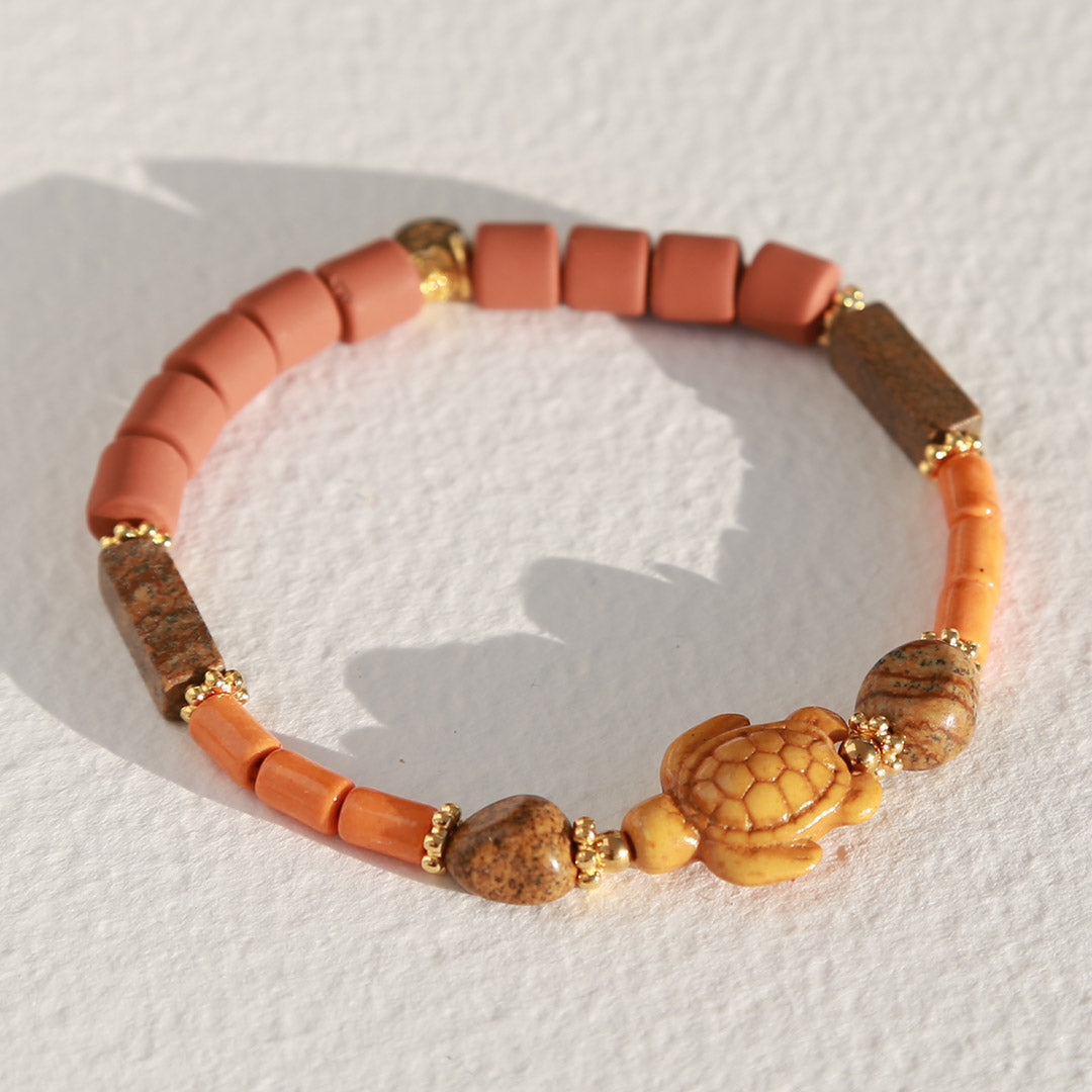 Armband turtle oranje