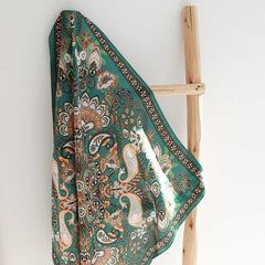 Bandana sjaal groen oranje paisley