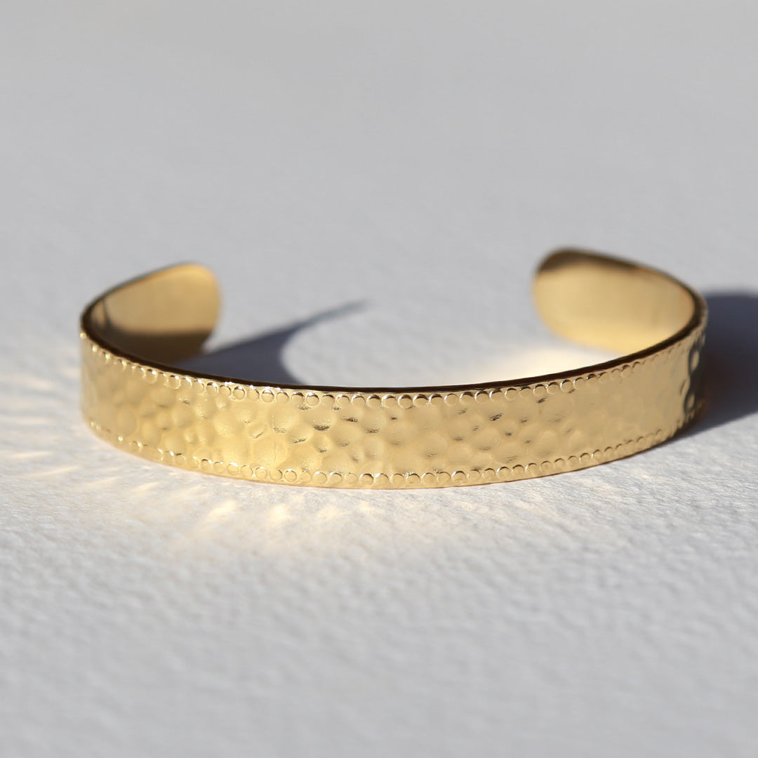 Bangle hammered goud